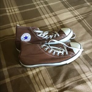 CONVERSE Barely-worn brown High Tops Size 9